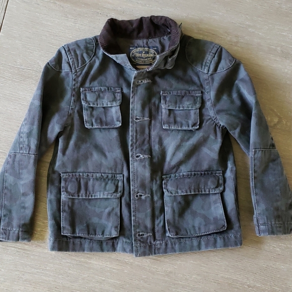 Camo twill military jacket - Picture 1 of 10